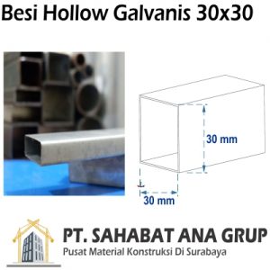 Besi Hollow Galvanis 30x30