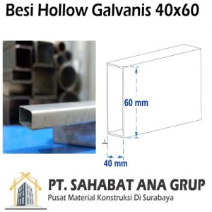 Besi Hollow Galvanis 40x60